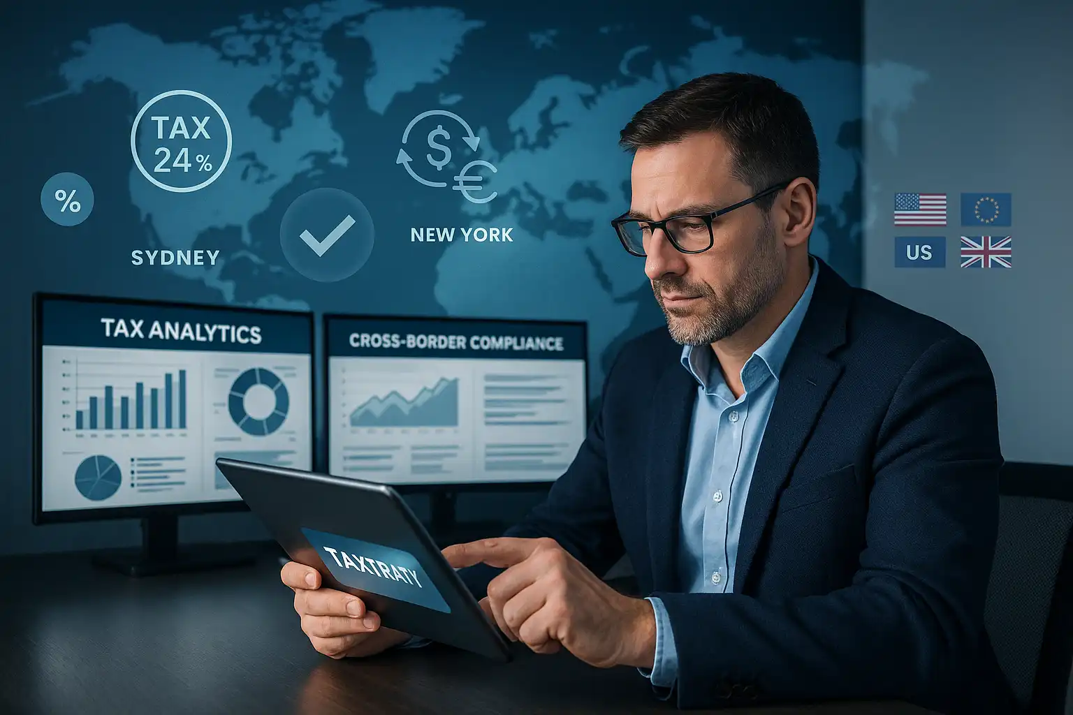 International tax advisor planning global tax strategies for Australian companies.